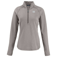 NFL New York Giants Cutter & Buck Women's Peshastin Eco Fleece Recycled Tri-Blend Raglan Half-Zip Jacket