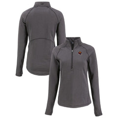 NFL Washington Commanders Cutter & Buck Women's Peshastin Eco Fleece Recycled Tri-Blend Raglan Half-Zip Jacket