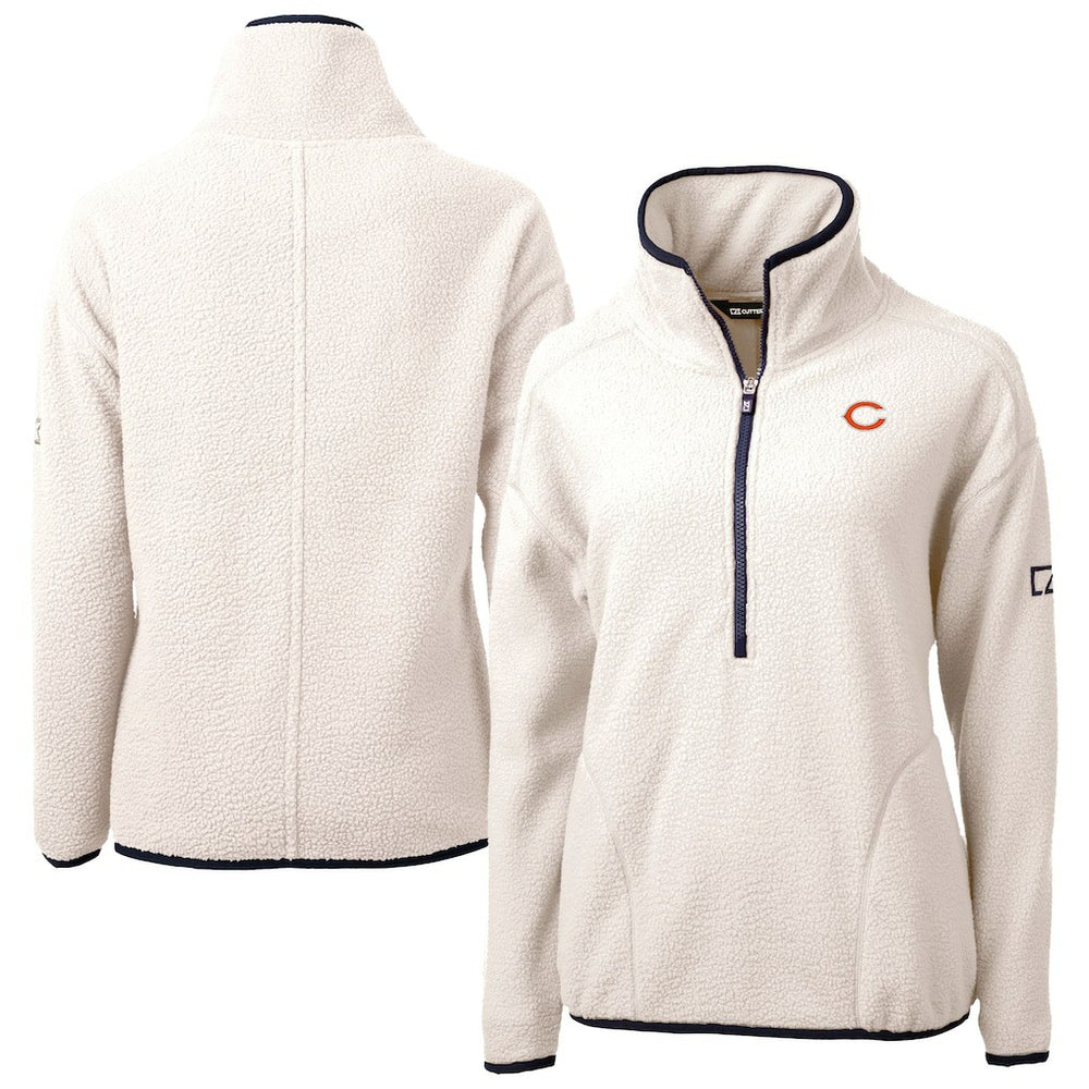 NFL Chicago Bears Cutter & Buck Women's Cascade Eco Sherpa Fleece Half-Zip Jacket
