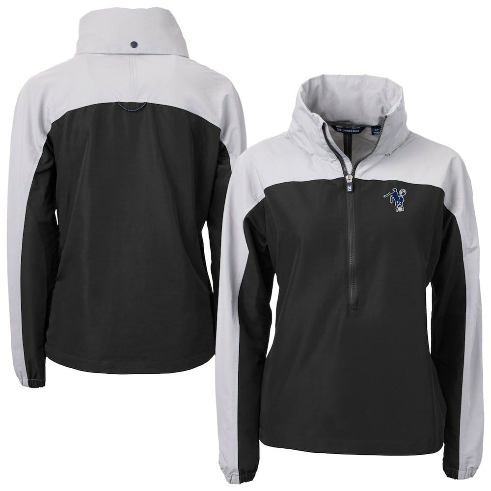 NFL Indianapolis Colts Cutter & Buck Women's Charter Eco Recycled Half-Zip Hooded Anorak Jacket