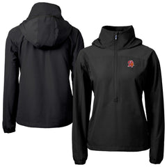 NFL Tampa Bay Buccaneers Cutter & Buck Women's Charter Eco Recycled Half-Zip Hooded Anorak Jacket