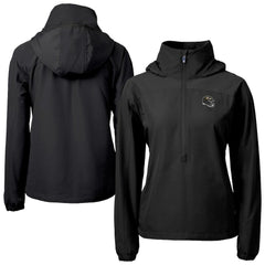NFL Baltimore Ravens Cutter & Buck Women's Charter Eco Recycled Half-Zip Hooded Anorak Jacket