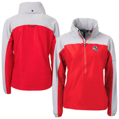 NFL Buffalo Bills Cutter & Buck Women's Charter Eco Recycled Half-Zip Hooded Anorak Jacket