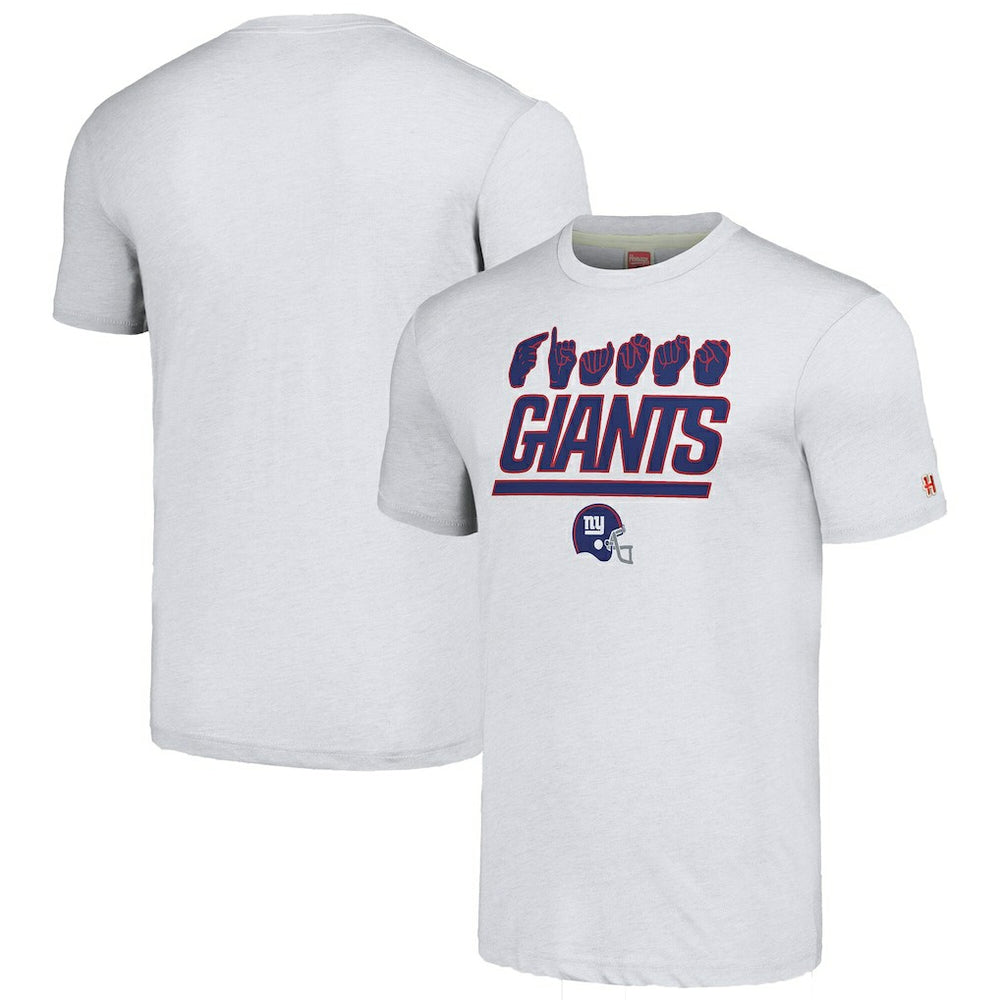 NFL New York Giants Homage Unisex The NFL ASL Collection by Love Sign American Sign Language T-Shirt