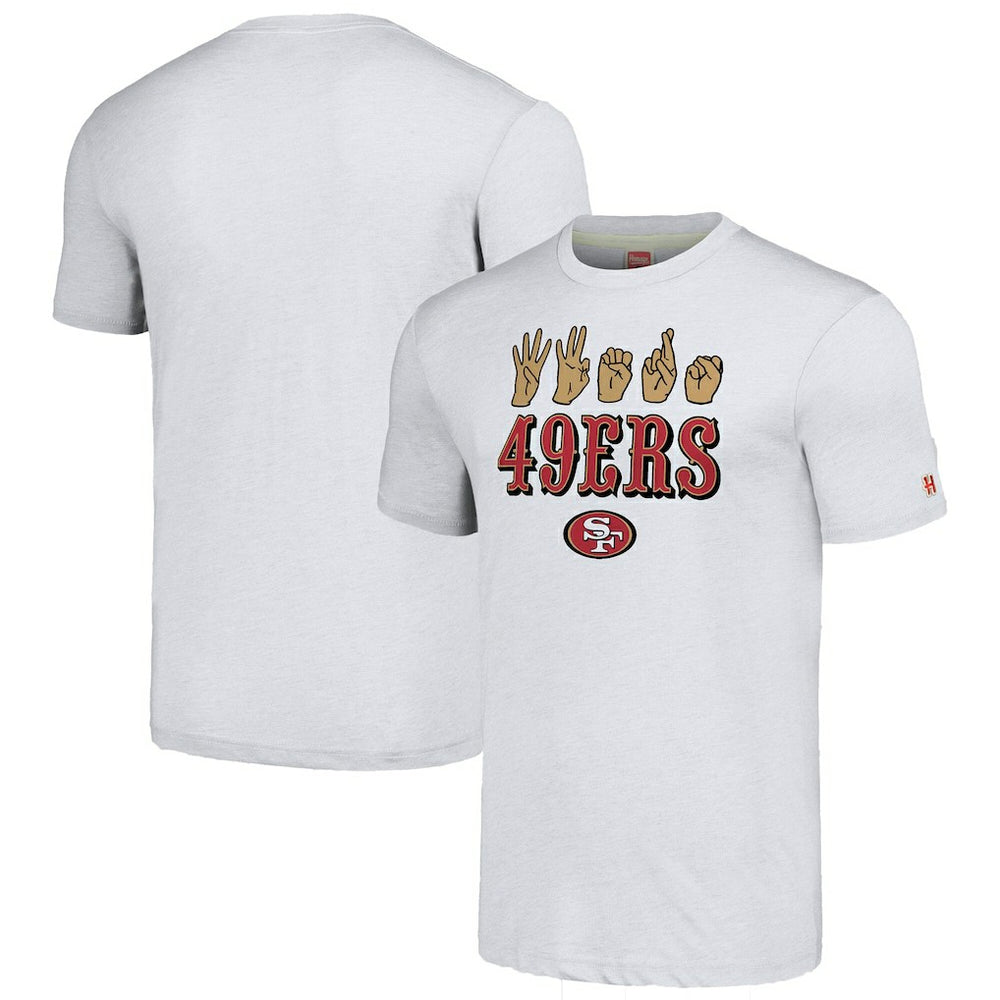 NFL San Francisco 49ers Homage Unisex The NFL ASL Collection by Love Sign American Sign Language T-Shirt