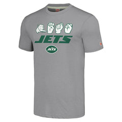 NFL New York Jets Homage Unisex The NFL ASL Collection by Love Sign American Sign Language T-Shirt