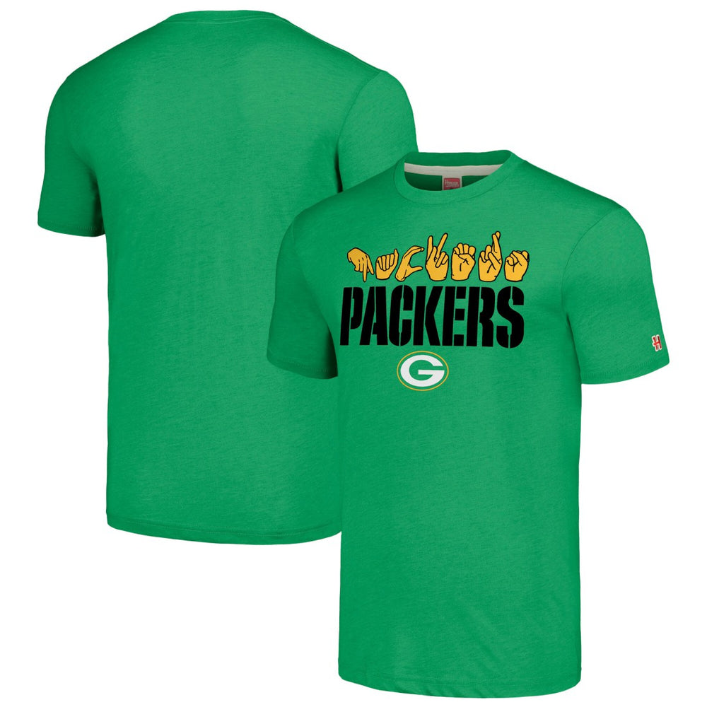 NFL Green Bay Packers Homage Unisex The NFL ASL Collection by Love Sign American Sign Language T-Shirt