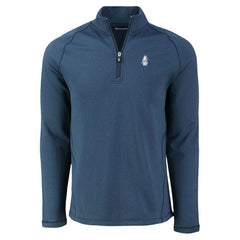 Chicago Cubs Cutter & Buck Peshastin Eco Fleece Recycled Raglan Quarter-Zip Top - Heather Navy