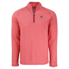 Chicago Cubs Cutter & Buck Peshastin Eco Fleece Recycled Raglan Quarter-Zip Top - Heather Red