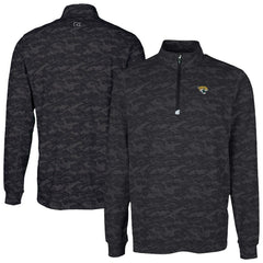 NFL Jacksonville Jaguars Cutter & Buck Traverse Camo Print Stretch Quarter-Zip Top