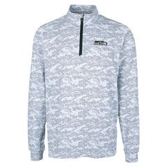 NFL Seattle Seahawks Cutter & Buck Traverse Camo Print Stretch Quarter-Zip Top