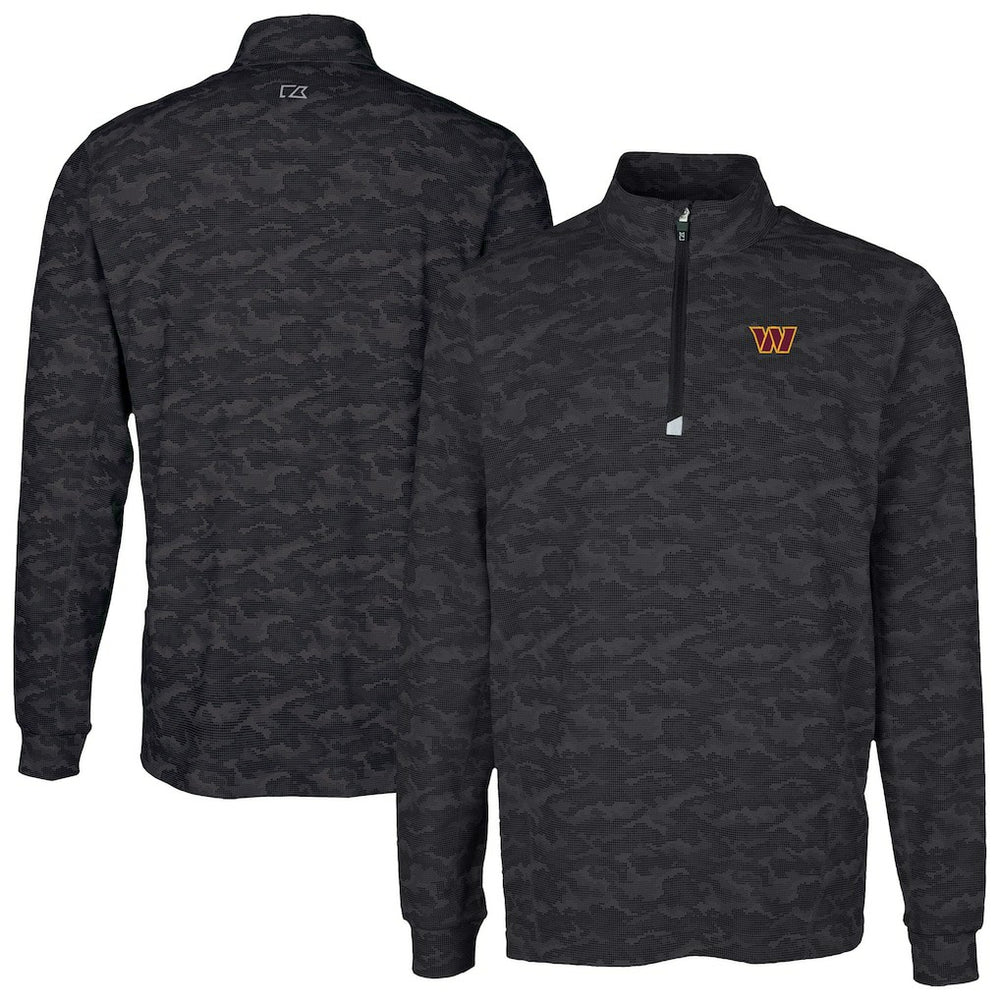 NFL Washington Commanders Cutter & Buck Traverse Camo Print Stretch Quarter-Zip Top