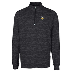 NFL Minnesota Vikings Cutter & Buck Traverse Camo Print Stretch Quarter-Zip Top