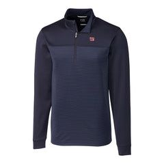 NFL New York Giants Cutter & Buck Traverse Stripe Stretch DryTec Quarter-Zip Top
