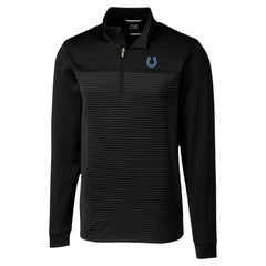 NFL Indianapolis Colts Cutter & Buck Traverse Stripe Stretch DryTec Quarter-Zip Top