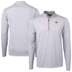 NFL Baltimore Ravens Cutter & Buck Virtue Eco Pique Micro Stripe Quarter-Zip Jacket