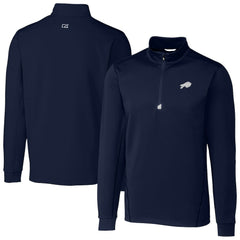 NFL Buffalo Bills Cutter & Buck Big & Tall Traverse Eco Tri-Blend DryTec Quarter-Zip Jacket