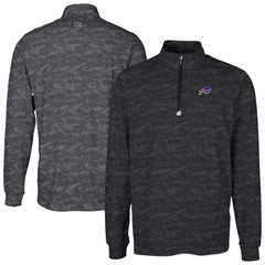NFL Buffalo Bills Cutter & Buck Big & Tall Traverse Eco Camo Tri-Blend DryTec Quarter-Zip Jacket