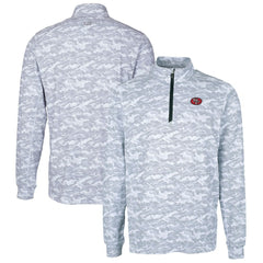 NFL San Francisco 49ers Cutter & Buck Big & Tall Traverse Eco Camo Tri-Blend DryTec Quarter-Zip Jacket