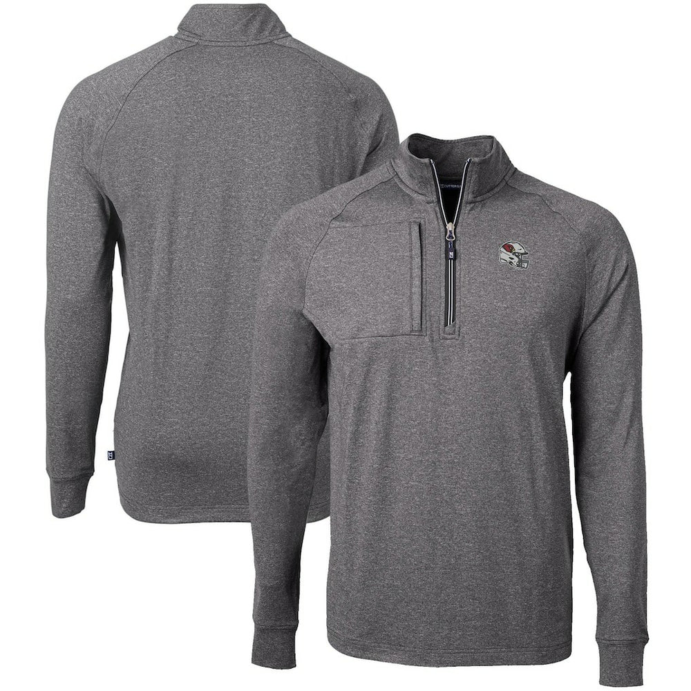NFL Arizona Cardinals Cutter & Buck Big & Tall Adapt Eco Raglan Quarter-Zip Jacket