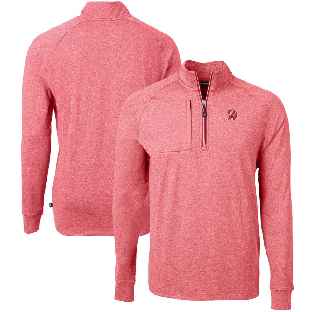NFL Tampa Bay Buccaneers Cutter & Buck Big & Tall Adapt Eco Raglan Quarter-Zip Jacket