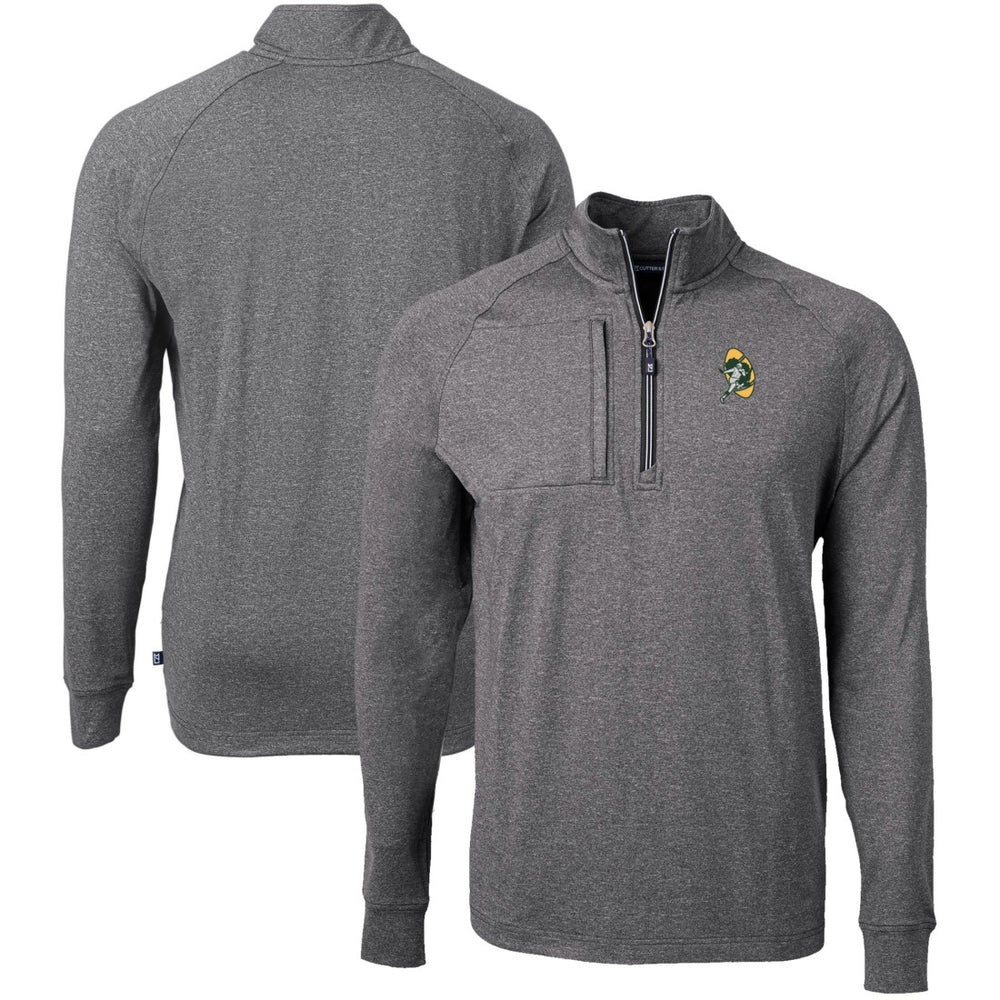 NFL Green Bay Packers Cutter & Buck Big & Tall Adapt Eco Raglan Quarter-Zip Jacket