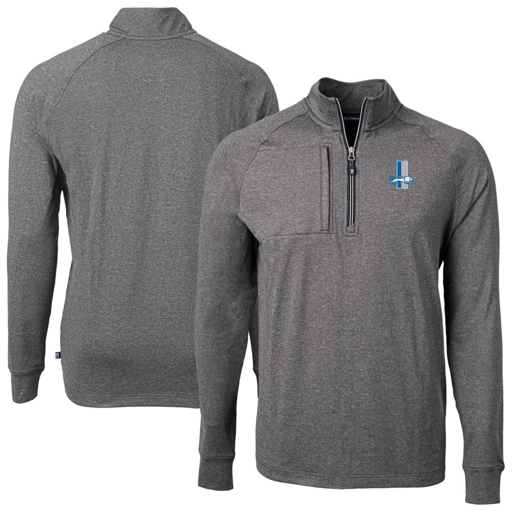 NFL Detroit Lions Cutter & Buck Big & Tall Adapt Eco Raglan Quarter-Zip Jacket