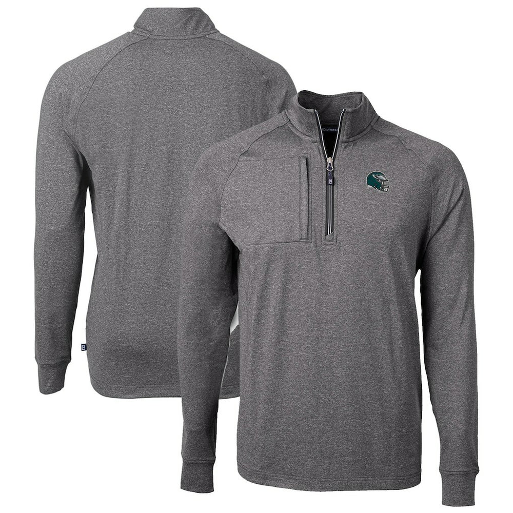 NFL Philadelphia Eagles Cutter & Buck Big & Tall Adapt Eco Raglan Quarter-Zip Jacket