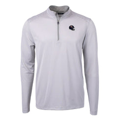 NFL Chicago Bears Cutter & Buck Big & Tall Virtue Eco Pique Micro Stripe Tri-Blend Quarter-Zip Jacket