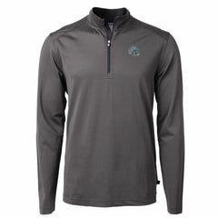 NFL Detroit Lions Cutter & Buck Big & Tall Virtue Eco Pique Micro Stripe Tri-Blend Quarter-Zip Jacket