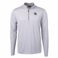 NFL Detroit Lions Cutter & Buck Big & Tall Virtue Eco Pique Micro Stripe Tri-Blend Quarter-Zip Jacket