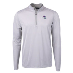NFL Buffalo Bills Cutter & Buck Big & Tall Virtue Eco Pique Micro Stripe Tri-Blend Quarter-Zip Jacket