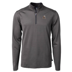 NFL Cleveland Browns Cutter & Buck Big & Tall Virtue Eco Pique Micro Stripe Tri-Blend Quarter-Zip Jacket