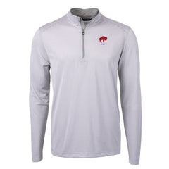 NFL Buffalo Bills Cutter & Buck Big & Tall Virtue Eco Pique Micro Stripe Tri-Blend Quarter-Zip Jacket