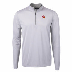 NFL Tampa Bay Buccaneers Cutter & Buck Big & Tall Virtue Eco Pique Micro Stripe Tri-Blend Quarter-Zip Jacket
