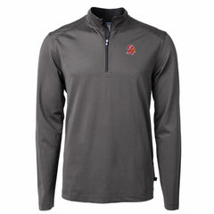 NFL Tampa Bay Buccaneers Cutter & Buck Big & Tall Virtue Eco Pique Micro Stripe Tri-Blend Quarter-Zip Jacket