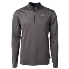 NFL Baltimore Ravens Cutter & Buck Big & Tall Virtue Eco Pique Micro Stripe Tri-Blend Quarter-Zip Jacket
