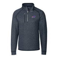 NFL Buffalo Bills Cutter & Buck Big & Tall Mainsail Sweater-Knit Half-Zip Jacket