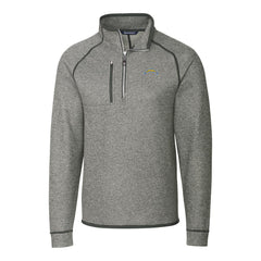 NFL Los Angeles Chargers Cutter & Buck Big & Tall Mainsail Sweater-Knit Raglan Half-Zip Jacket