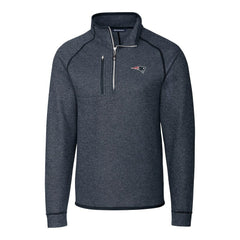 NFL New England Patriots Cutter & Buck Big & Tall Mainsail Sweater-Knit Half-Zip Jacket