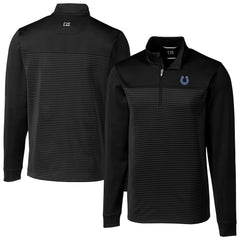 NFL Indianapolis Colts Cutter & Buck Traverse Eco Stripe Tri-Blend DryTec Quarter-Zip Jacket