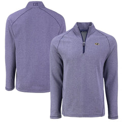 NFL Baltimore Ravens Cutter & Buck Peshastin Eco Fleece Tri-Blend Raglan Recycled Quarter-Zip Jacket