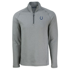 NFL Indianapolis Colts Cutter & Buck Peshastin Eco Fleece Tri-Blend Raglan Recycled Quarter-Zip Jacket