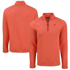 NFL Cincinnati Bengals Cutter & Buck Peshastin Eco Fleece Tri-Blend Raglan Recycled Quarter-Zip Jacket