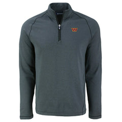 NFL Washington Commanders Cutter & Buck Peshastin Eco Fleece Tri-Blend Raglan Recycled Quarter-Zip Jacket