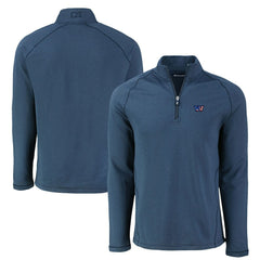 NFL Washington Commanders Cutter & Buck Peshastin Eco Fleece Tri-Blend Raglan Recycled Quarter-Zip Jacket