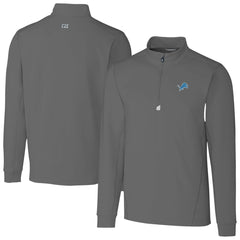 NFL Detroit Lions Cutter & Buck Big & Tall Traverse Stretch Quarter-Zip Top