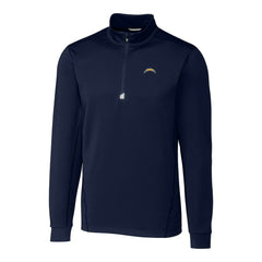NFL Los Angeles Chargers Cutter & Buck Big & Tall Traverse Stretch Quarter-Zip Top