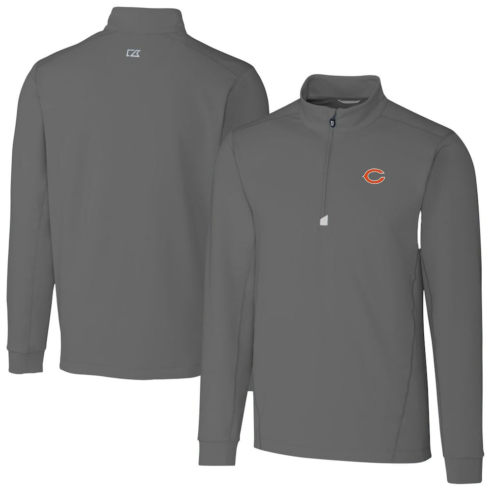 NFL Chicago Bears Cutter & Buck Big & Tall Traverse Stretch Quarter-Zip Top