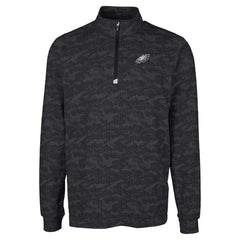 NFL Philadelphia Eagles Cutter & Buck Big & Tall Traverse Eco Camo Tri-Blend DryTec Quarter-Zip Jacket